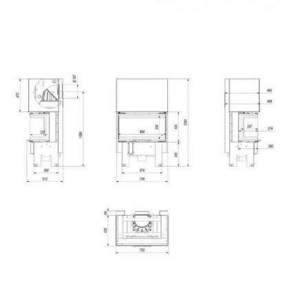 Каминная топка Kratki NBC 7 (гильотина) в Барановичах