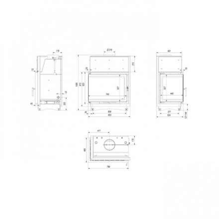 Каминная топка Kratki Amelia/PW/BL/24/BS/W/Deco в Барановичах