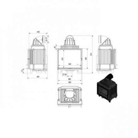 Каминная топка Kratki FRANEK/10 в Барановичах