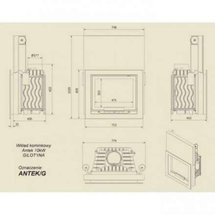 Каминная топка Kratki Antek/G в Барановичах
