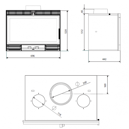 Каминная топка Ferguss FG753 с шибером в Барановичах