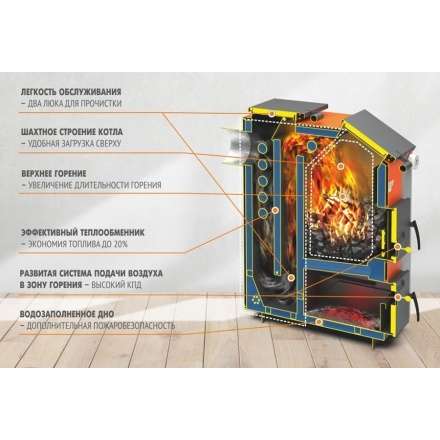 Твердотопливный котел Теплодар Куппер ЭКСПЕРТ 45 (2.0) Амазонка бай фото в Барановичах
