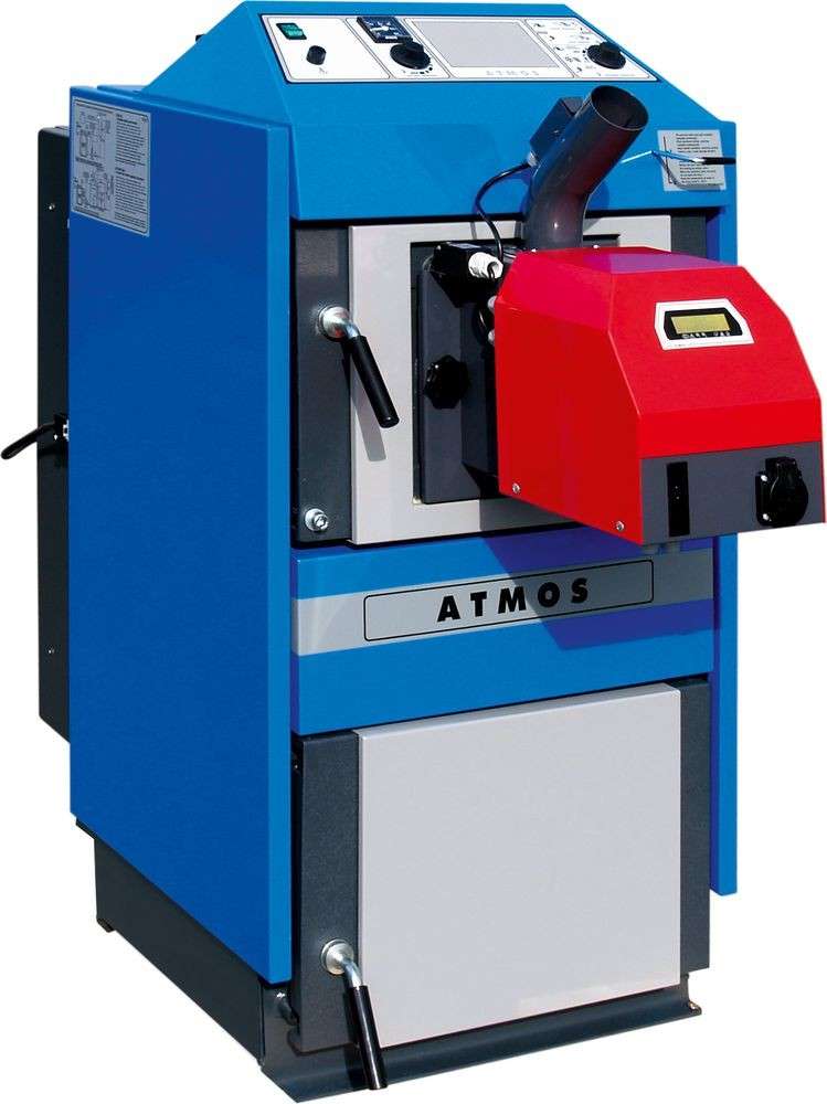 Твердотопливный котёл Atmos DC 25 S с горелкой и бункером Амазонка бай фото в Барановичах