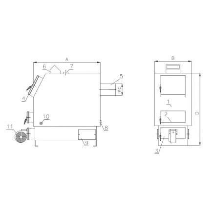 Твердотопливный котел РАТОН КОС-ТВ-45 в Барановичах