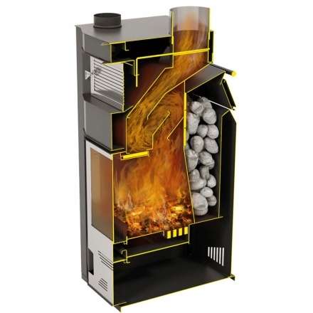 Отопительная печь со стеклом Теплодар Сиеста 30 фото в Барановичах